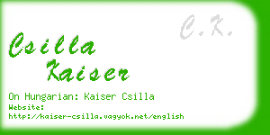 csilla kaiser business card